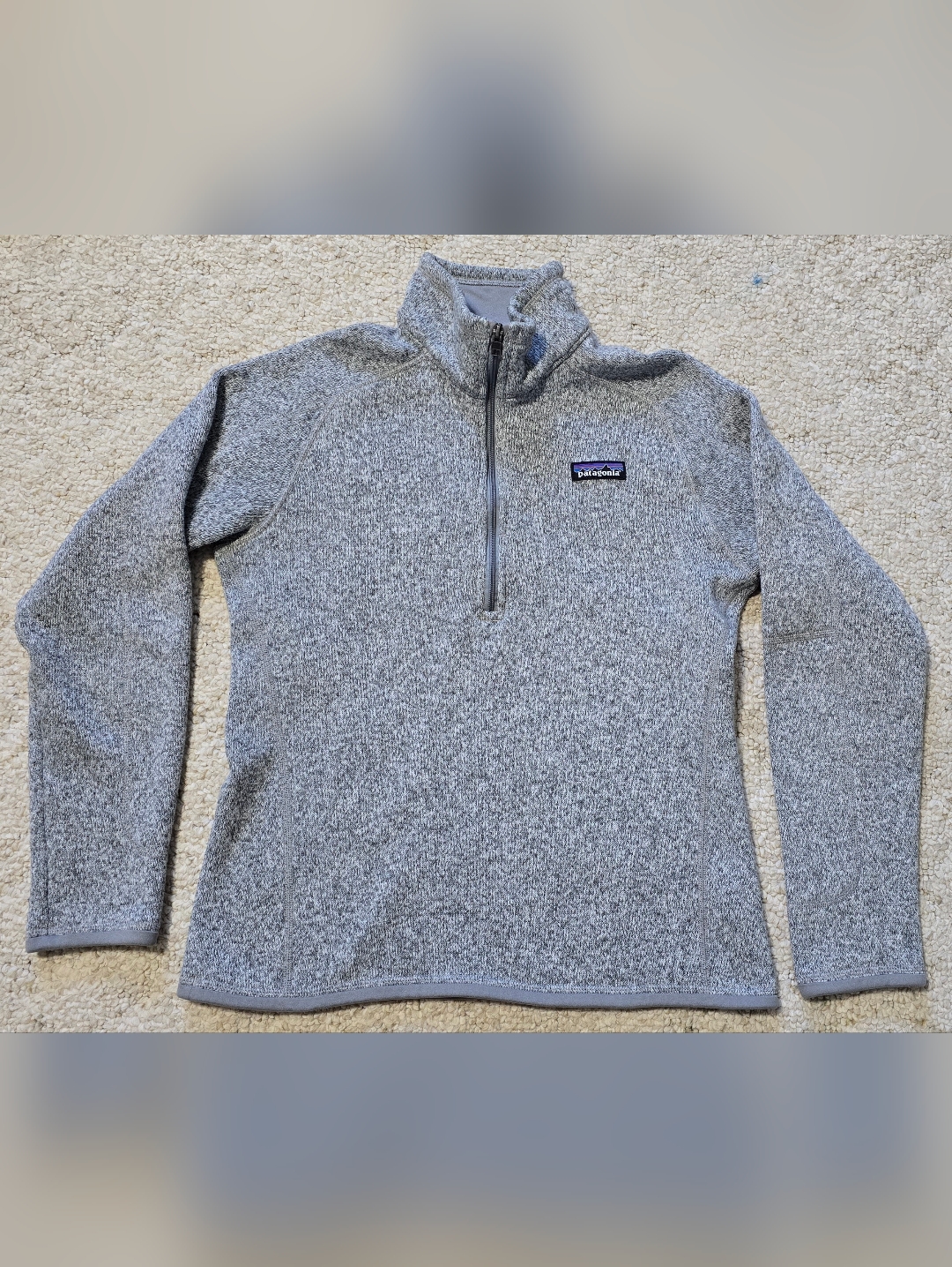 Patagonia Womens Better Sweater Quarter Zip Size Small Gray